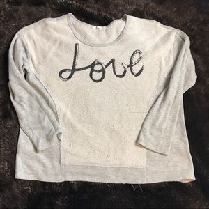 Oversized love sweater size small